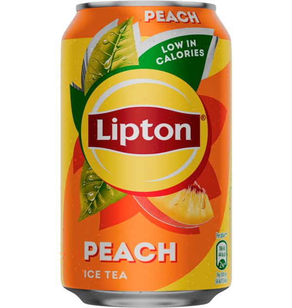 Lipton ice tea Peach 33cl FatCans KD Front WET