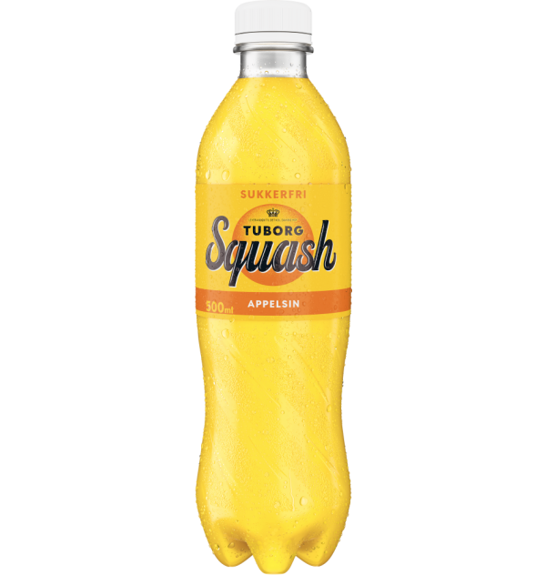 Tuborg Squash Appelsin Sukkerfri 50cl Bottle WET RGB