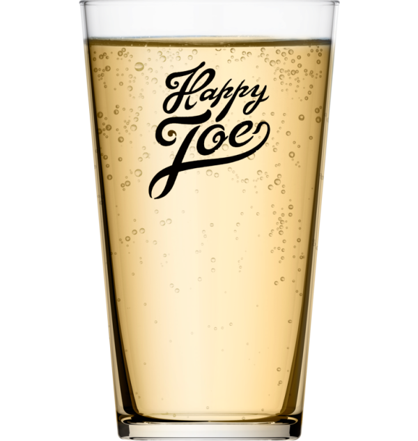 happy joe dry apple glas