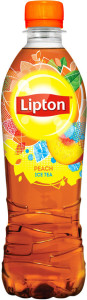 lipton icetea peach flaske 50cl billede